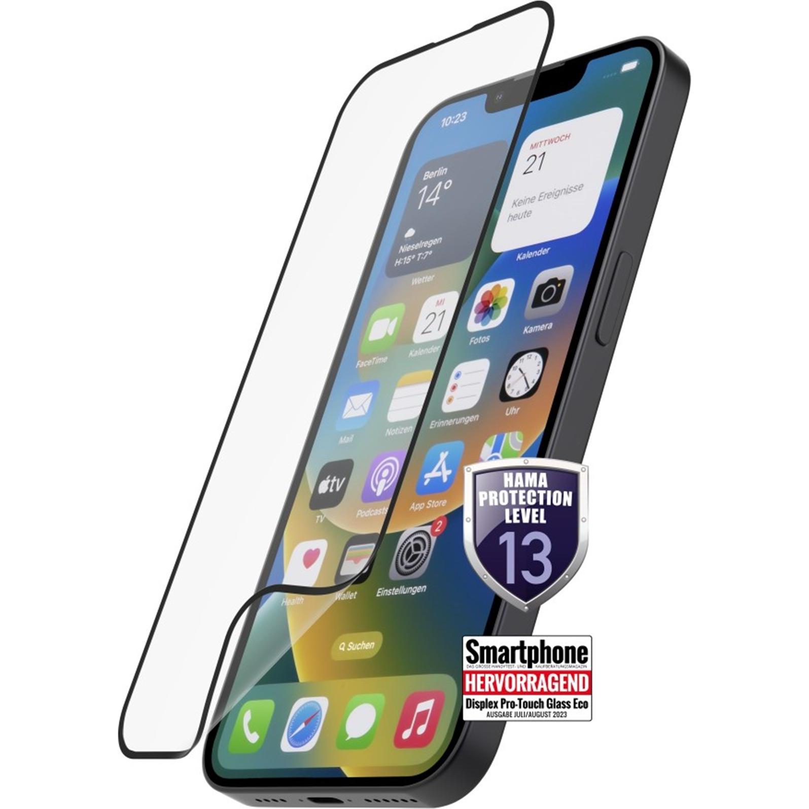 Hama Hiflex Eco (1 Stück, Apple iPhone 15 Plus), Smartphone Schutzfolie, Transparent