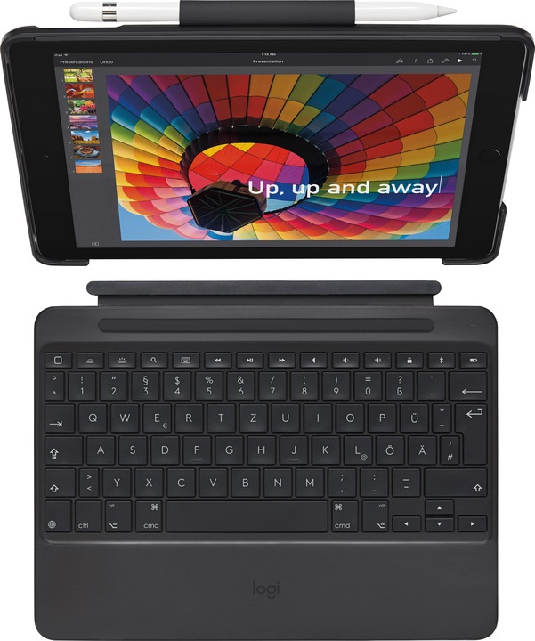 Produktbild Logitech Slim Combo (CH, iPad 2017 (5. Gen), iPad 2018 (6. Gen))