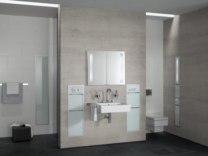 Produktbild Emco asis module 150 Gäste-WC-Modul-Unterputzmodell, Müllbeutelhalter, Papierhalter, Toilettenbür