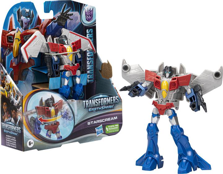 Immagine prodotto Hasbro Transformers giocattolo EarthSpark Warrior-Class Starscream action figure, robot giocattolo per