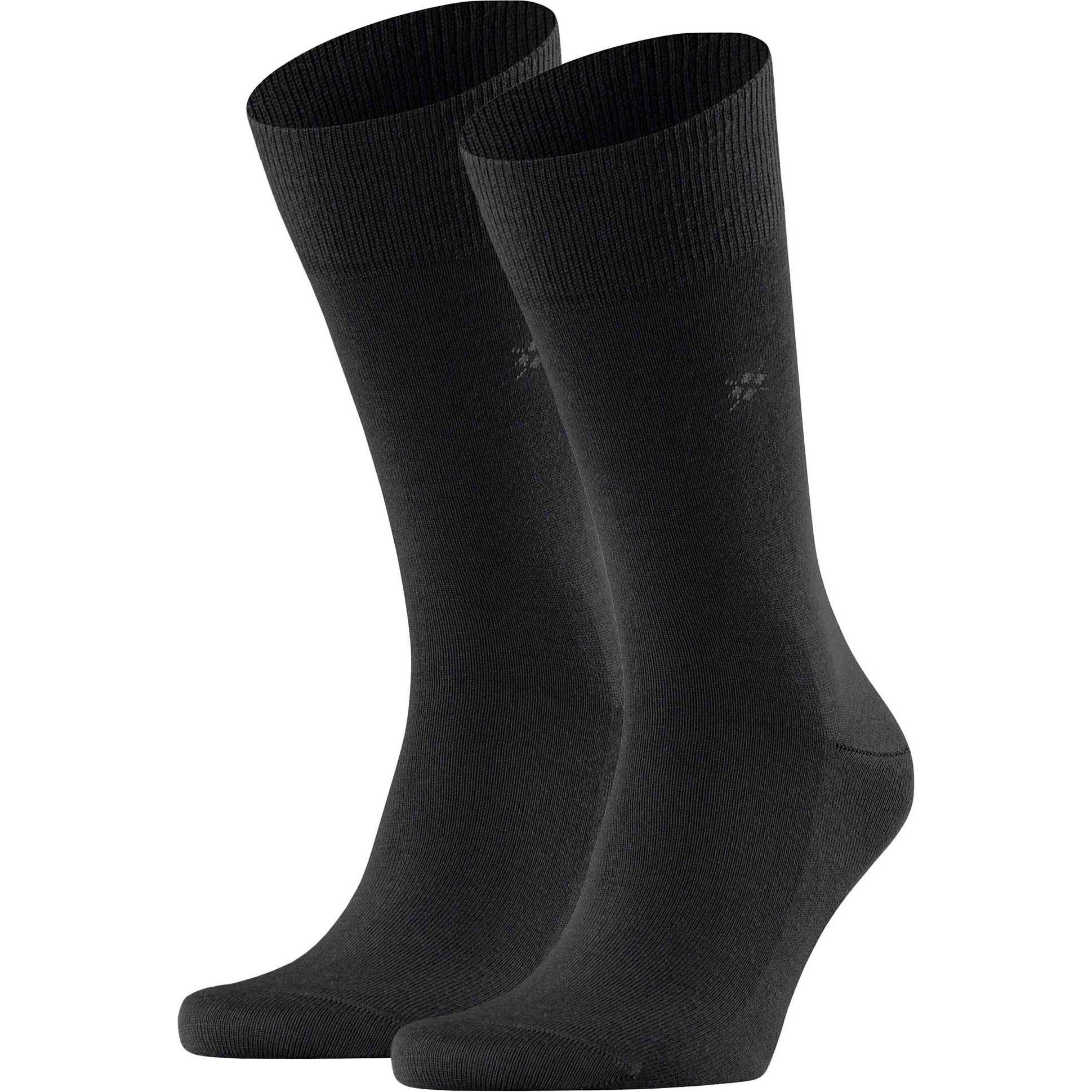 Burlington, Herren, Socken, Socken Casual Bequem sitzend, Schwarz, (2er Pack, 40 - 46)