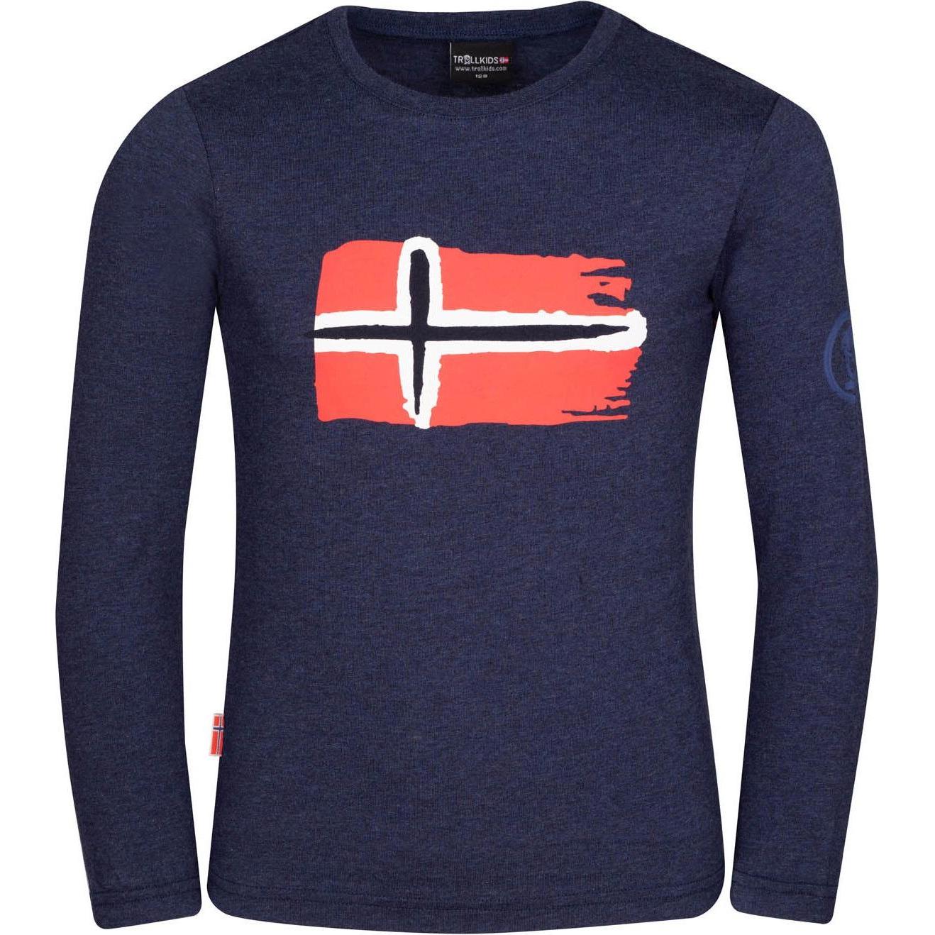Trollkids, Unisex, Hemd, Kid's Oslo Longsleeve, Blau, (128)