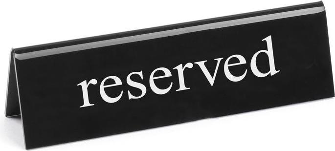 Hendi Tischschild Reserviert reserved