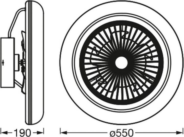 Produktbild Osram Smart+ wifi ceiling fan Round 550mm + RC