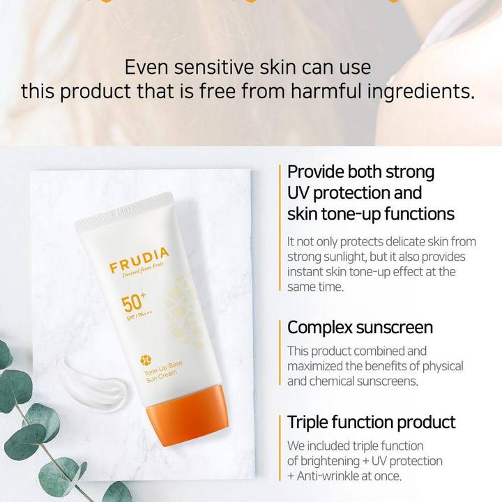 Actual product image Frudia Sun Tone Up Base (Sun cream face, SPF 50+, 50 ml, 50 g)