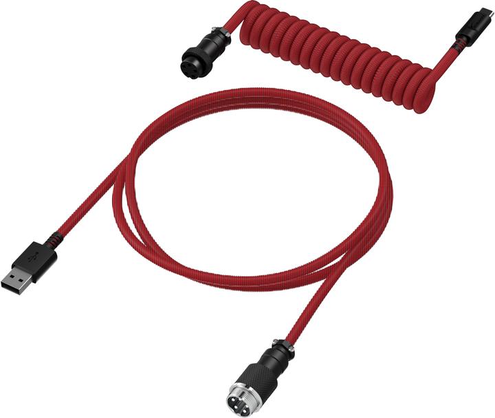 Produktbild HyperX USB-C Coiled Cable Red-Black (1.37 m, USB 3.0)