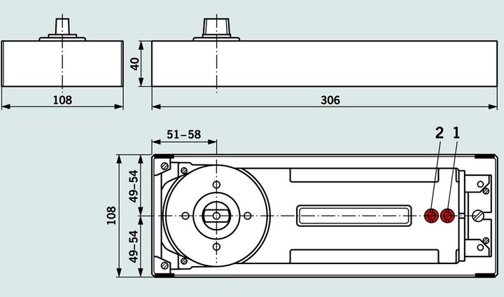 Actual product image Dormakaba Floor spring BTS 84 (Indoor)