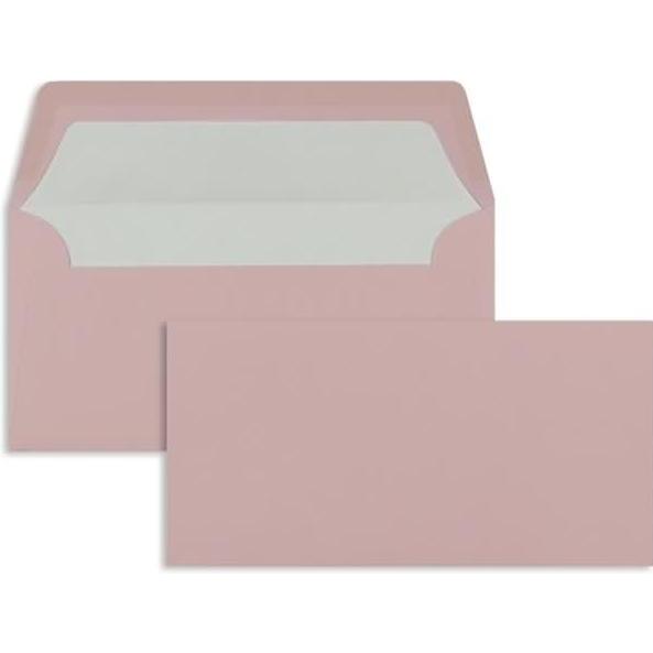 Blanke, Briefumschlag, Briefumschläge DINlang 100g/qm gummiert VE=100 Stück flamingo (110 x 220 mm, 100 x)