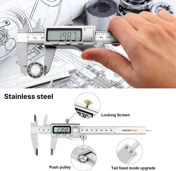 Produktbild Louisware Digitaler Messschieber (15 cm)