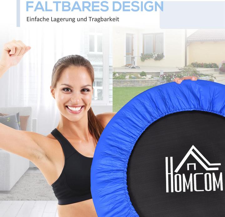 Produktbild Homcom Fitness-Trampolin Stahl, Kunststoff Blau+Schwarz