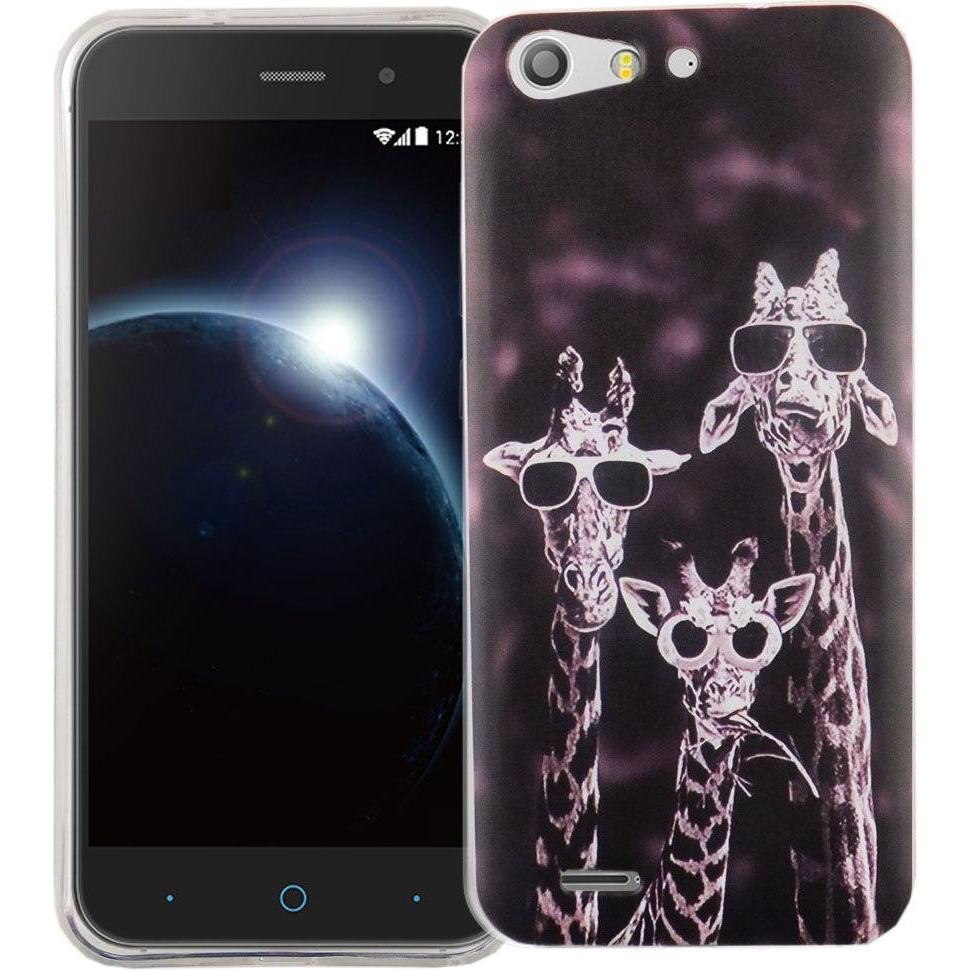 König Design Handy Hülle für ZTE Blade V6 Giraffen Tasche Case Cover Motiv Slim TPU Bumper (ZTE Blade V6), Smartphone Hü...