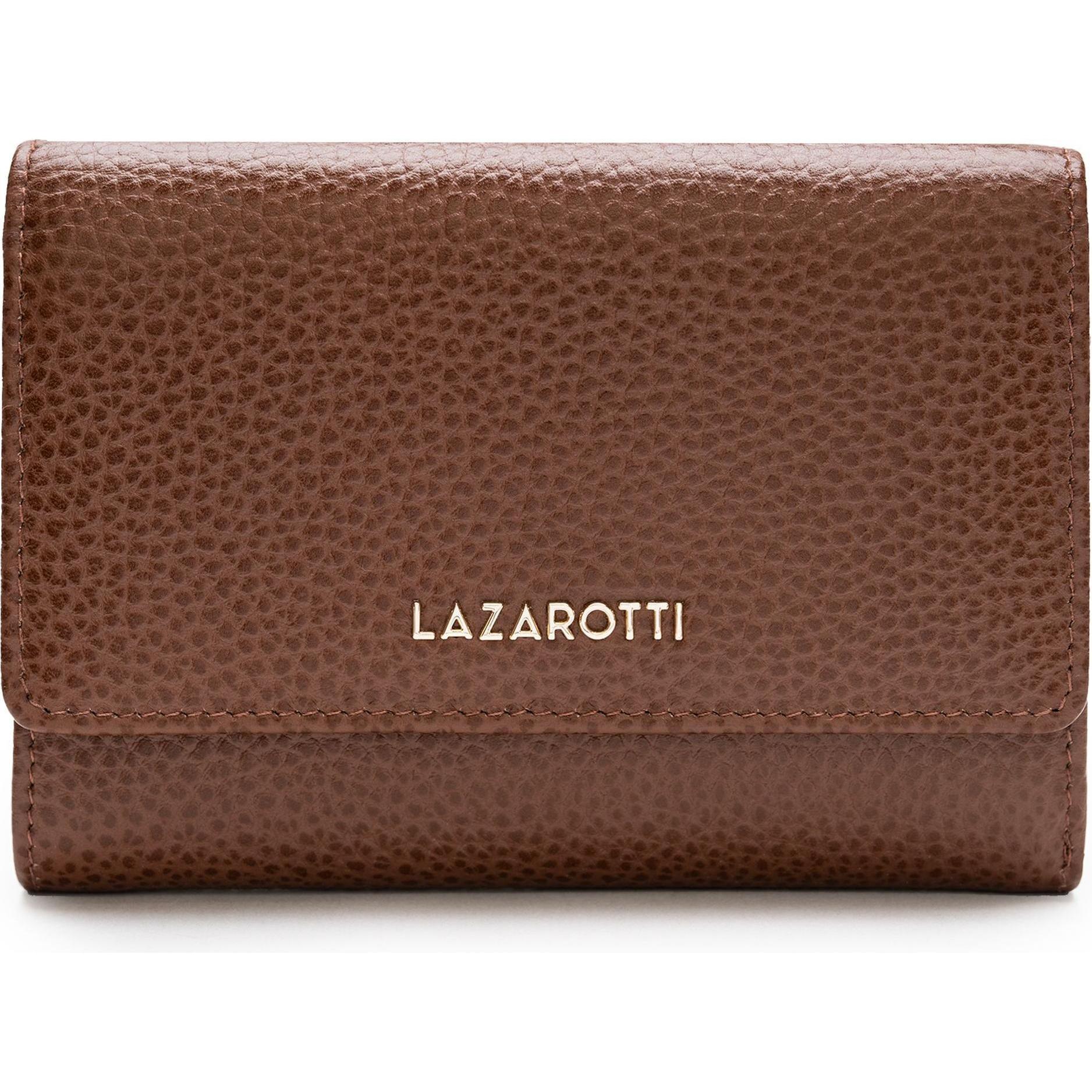 Lazarotti, Damen, Portemonnaie, Bologna Leather Geldbörse Leder 14 cm, Braun