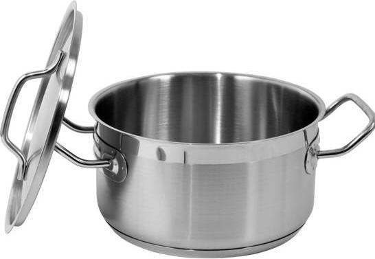 Immagine prodotto Yato TAZZA BASSA CON COPERCHIO IN ACCIAIO INOX, 20X10,5 CM 3,3L (20 cm, Acciaio inossidabile)