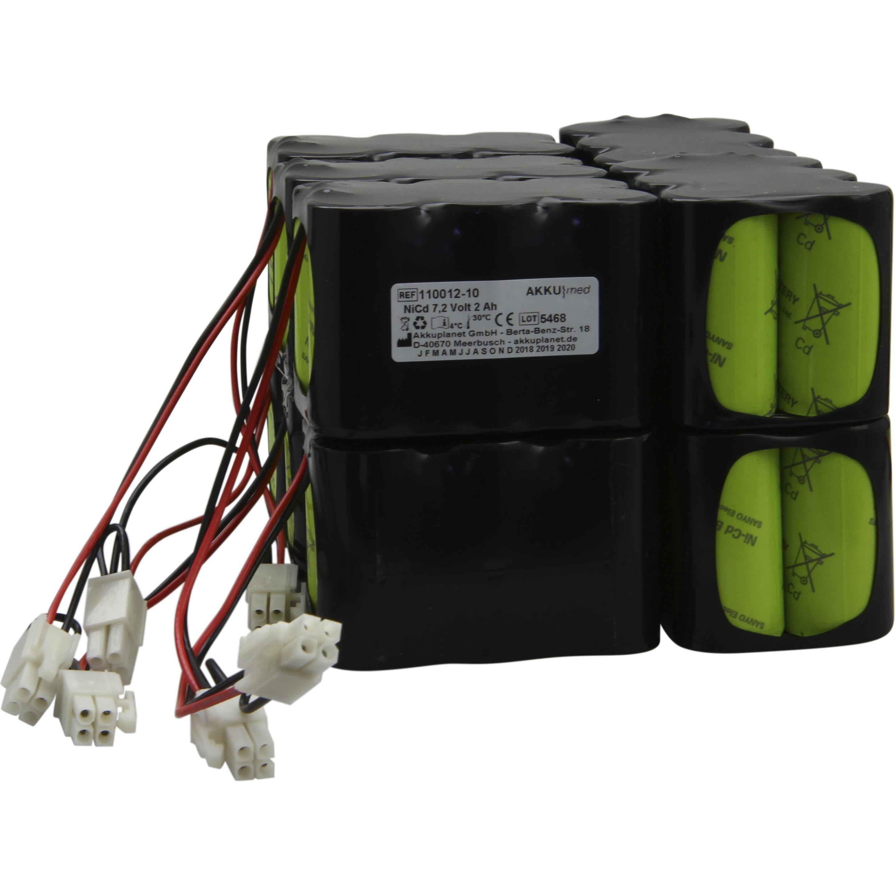 XCell NC Akku passend für Braun Infusomat FM, Perfusor FM - 10er Pack (10 Stk., 2000 mAh), Batterien + Akkus