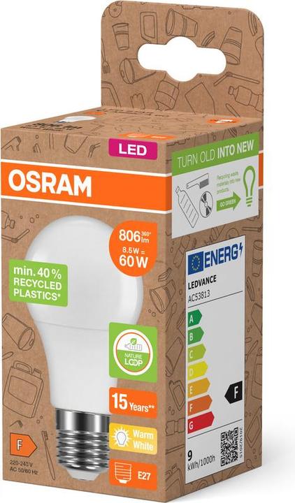Produktbild Osram LED Pcr Lamps With Classic A (E27, 8.50 W, 806 lm, 1 x, F)
