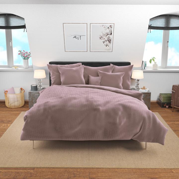 Actual product image Lotus Bettwaren Bed Linen Satin Seersucker uni (Duvet cover, 200 x 210 cm)