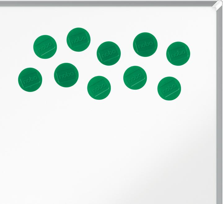 Actual product image Nobo Magnet round 38mm 1915310 green 10 pieces (10 x)