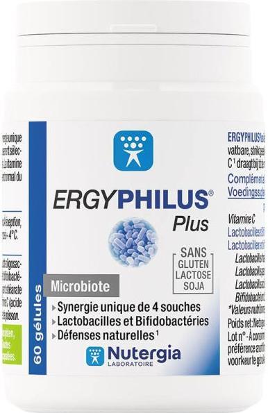Nutritional values and ingredients Nutergia ERGYPHILUS Plus Capsules (60 Capsules) (60 Piece, Capsules, Pills)