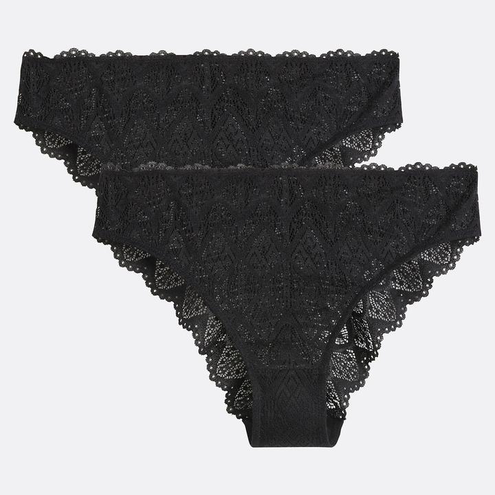 Produktbild La Redoute Collections 2er-Pack Slips aus Spitze Lison (2er Pack)