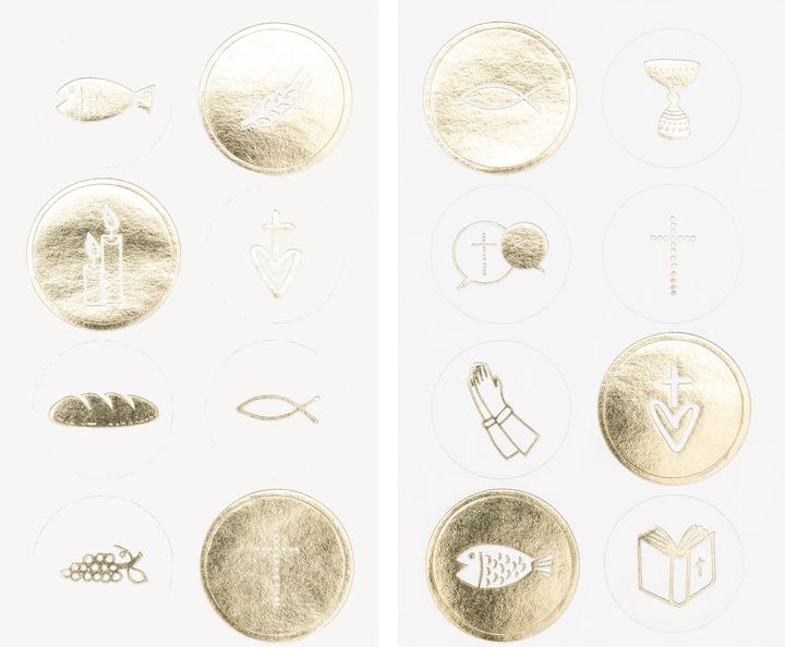 Produktbild Rico Design Sticker "Christliche Feste", mit Goldfolie