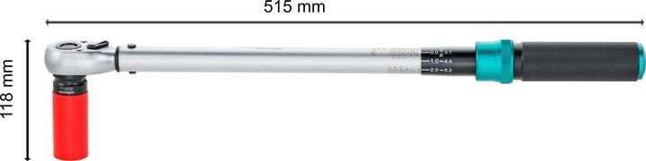 Immagine prodotto technocraft Set di chiavi dinamometriche da 1/2" 20-220 Nm (1/2", 20 Nm, 220 Nm)