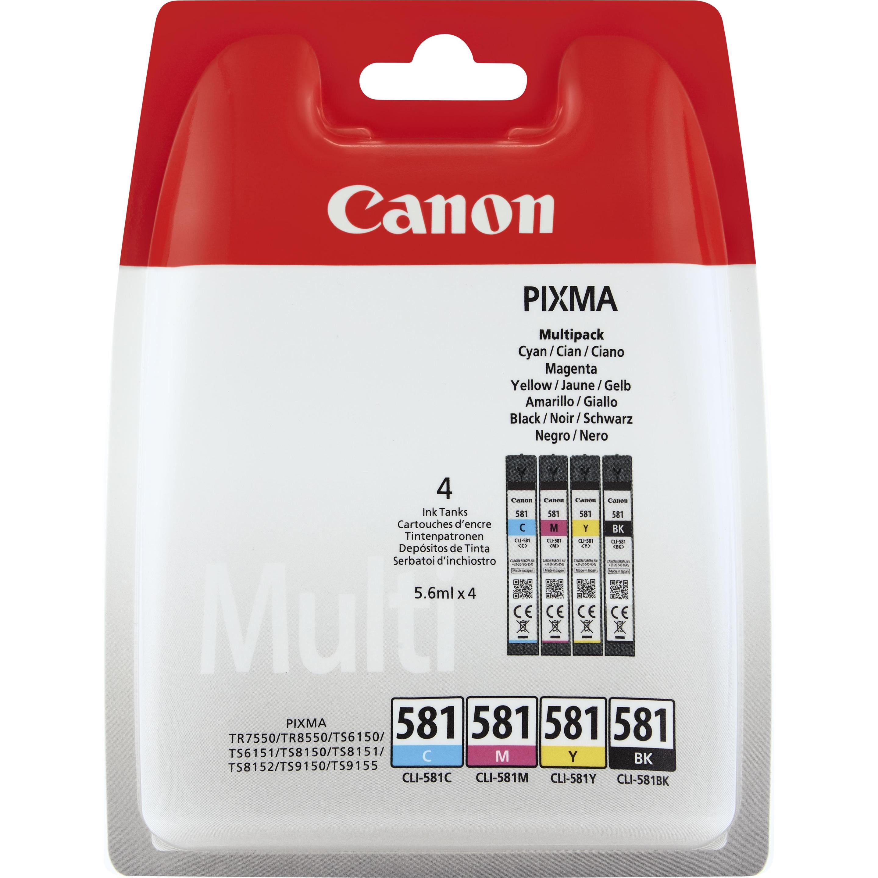 Canon, Druckerpatrone, CLI-581 Multipack (M, BK, C, Y)