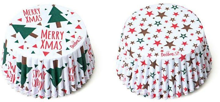 Produktbild Decora Mini Muffin-Backform Weihnachtsbaum ø 5 cm, Weiss, 36 Stück (5 cm)