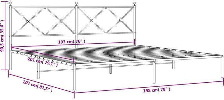 Image du produit vidaXL Bettgestell (193 x 203 cm)