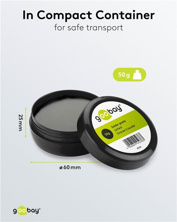 Image du produit Goobay Graisse à souder, boîte, 50 g (Graisse de soudure)