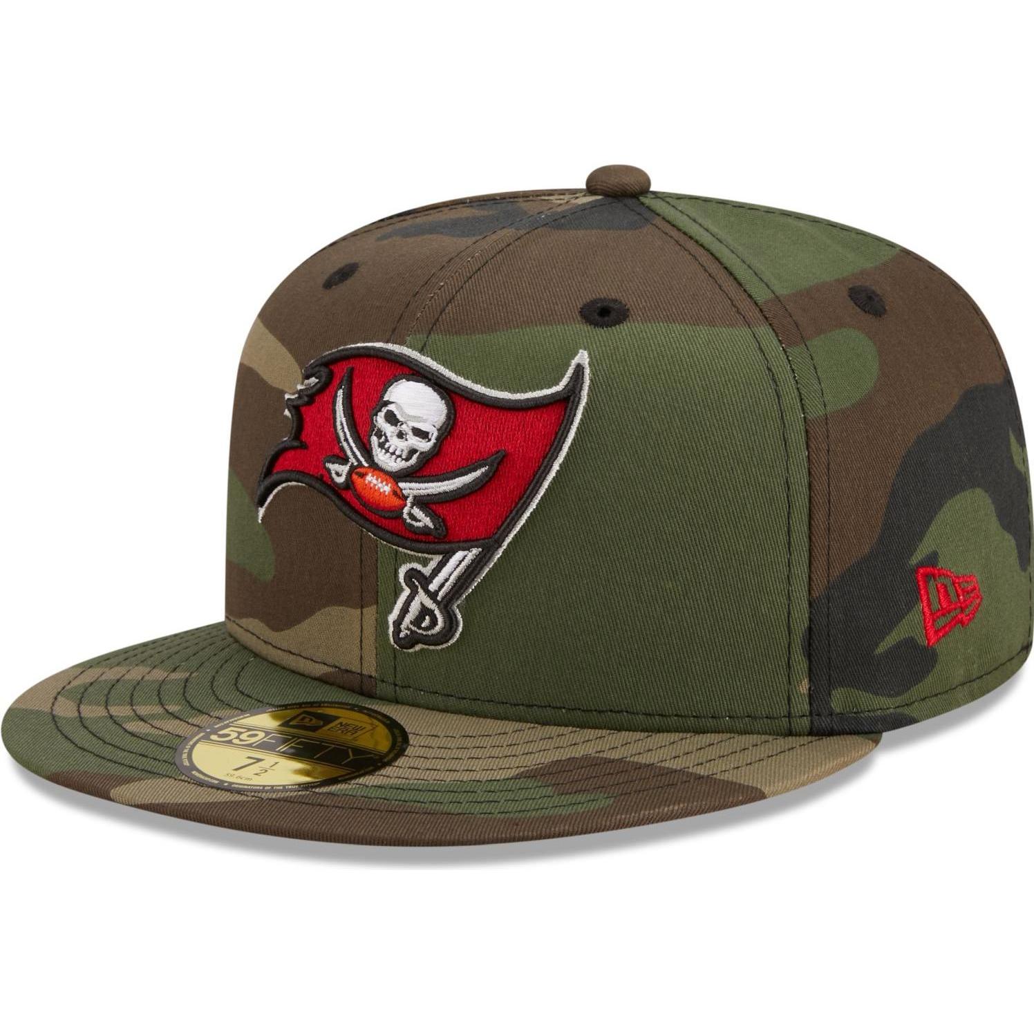 New Era, Herren, Cap, 59Fifty Cap - Tampa Bay Buccaneers wood - 7 1/4, Grün, (7 1/4)