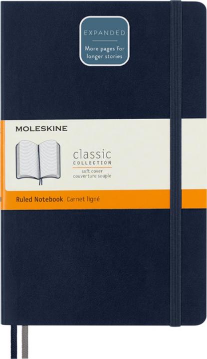 Actual product image Moleskine Notes Classic L (13x21 cm) lines, soft frame, piphire blue, 400 pages, blue (A5, Lined, Soft cover)