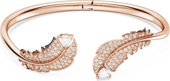 Image du produit Swarovski Nice Bracelet plume blanc or rose (16 cm, Métal Swarovski)
