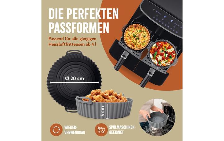 Produktbild KitchBo Silikonform, 20 x 20 x 6.3 cm, Schwarz