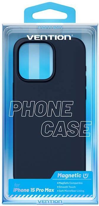 Actual product image Vention KUFL0-40 Silicone Case for iPhone 15 Pro Max (blue) (Apple iPhone 15 Pro Max)