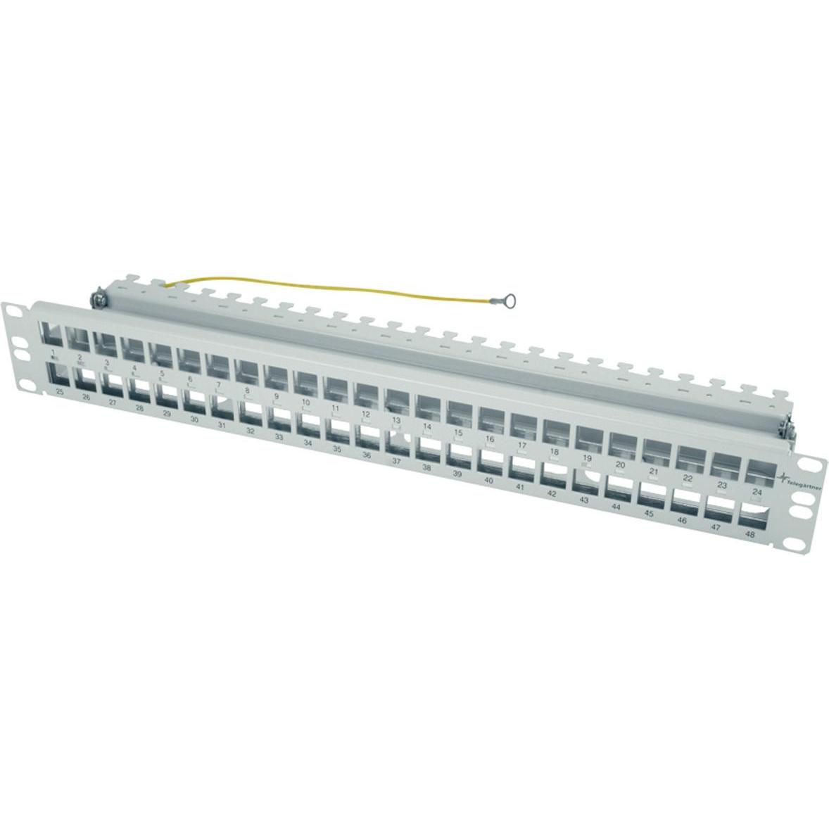 Telegärtner Frontabdeckung - Grau, RAL 7035 - 1.5U - 48.3 cm (19"), Server Zubehör, Grau