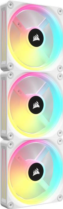 Image du produit Corsair Ventilateur iCUE LINK QX120 RGB 120 mm PWM (blanc, kit de démarrage) (120 mm, 3 x)