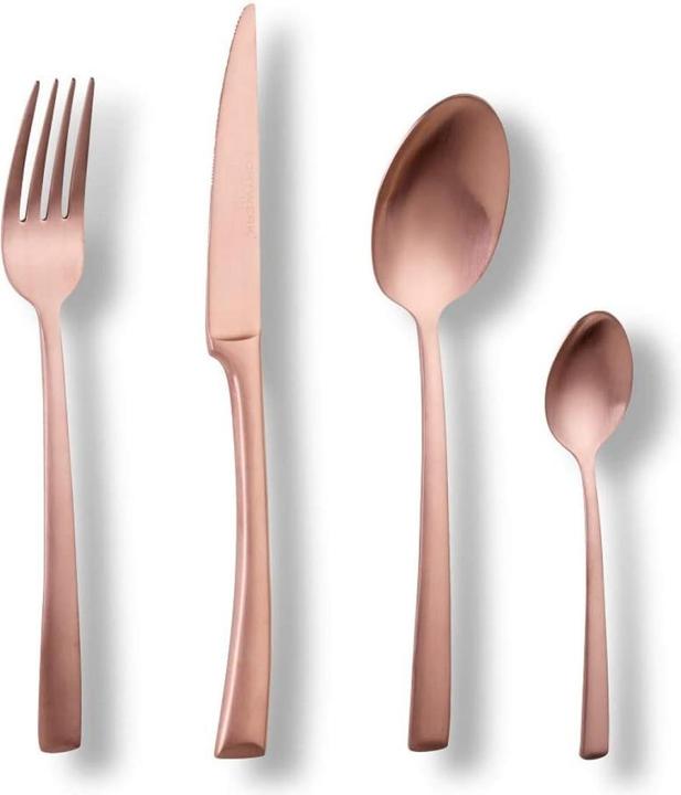 Echtwerk Set di posate Avelino da 16 pezzi, acciaio inox - bronzo satinato (16 pz., Set di posate)