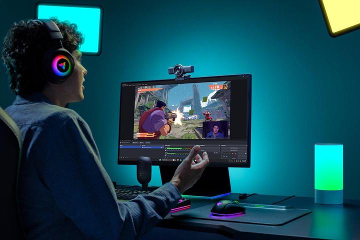 Produktbild Razer Kamera Kiyo V2 X 1080p quartz rosa (3.70 Mpx)