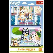 Produktbild Trefl Puzzle 2 x 24 – Bluey (24 Teile)