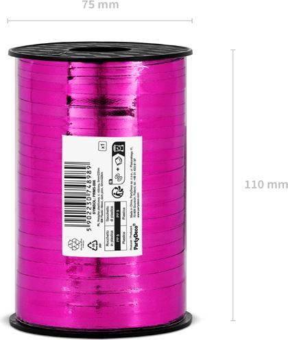 Partydeco Plastic ribbon, dark pink, 5mm/225m (1 pkt / 1 pc.) - Digitec