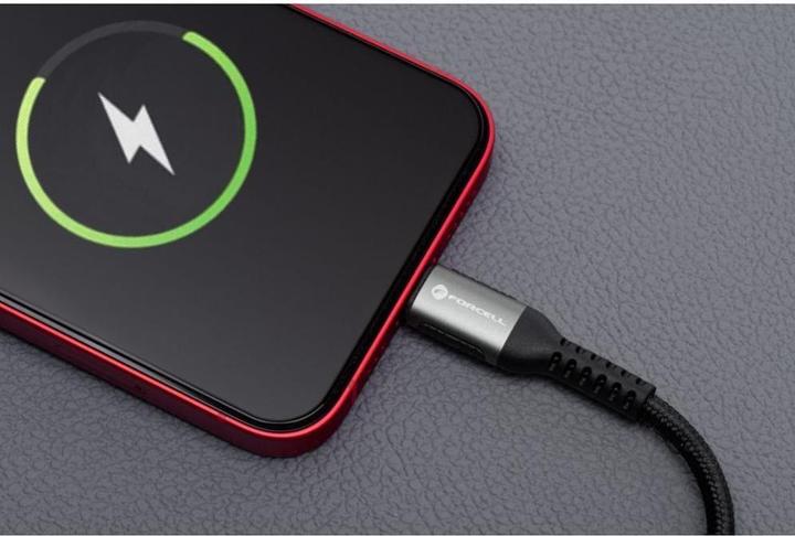 Actual product image Forcell Cable F-ENERGY C259 cable Type C to Lightning PD 3A 27W Cafule 2 m black (2 m, 27 W)