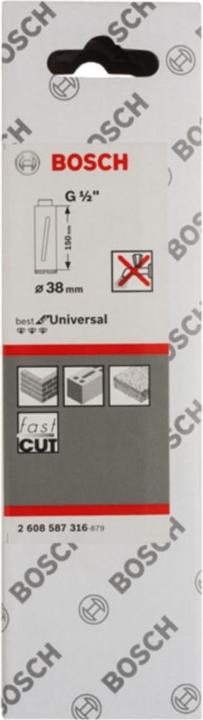 Image du produit Bosch Professional Zubehör PRO Core Cutter dry, 38 x 150 mm, G 1/2 pouce (38 mm)