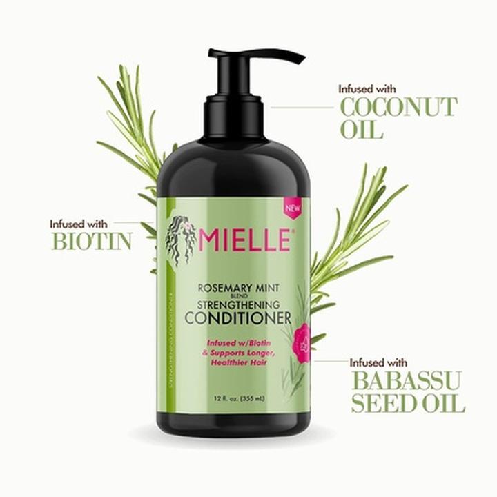 Image du produit Miele Après-shampooing fortifiant à la menthe rose et à la biotine 12 Ounce (355 ml)