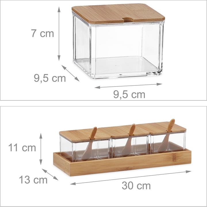 Image du produit Relaxdays Set de récipients à épices