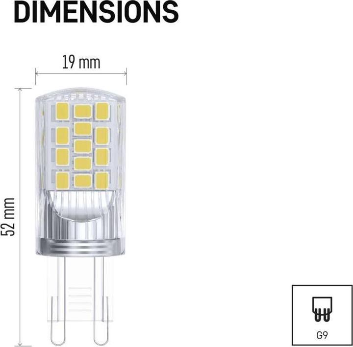 Produktbild Emos LED Lampe Classic JC / G9 / 4 W (40 W) / 470 lm / Neutralweiss (G9, 470 lm, 2 x)