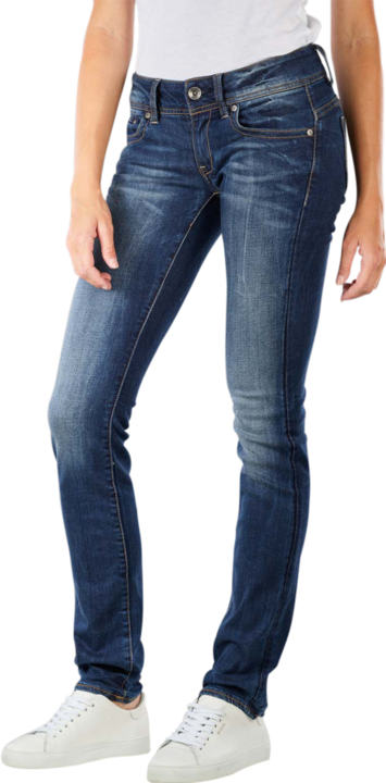 Actual product image G-Star Midge Saddle Mid Straight Jeans Neutro dk aged (W31/L32)