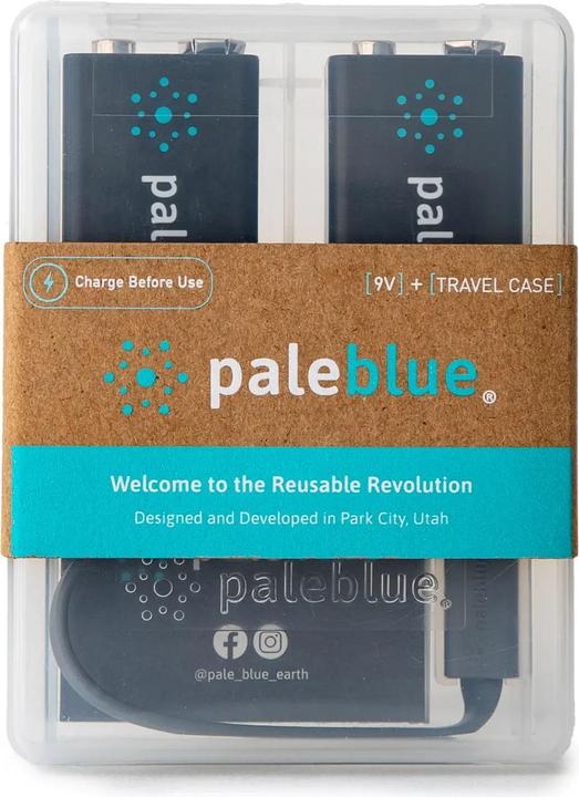 Actual product image Pale Blue PB-9V (2 pcs., 9V Block, 500 mAh)