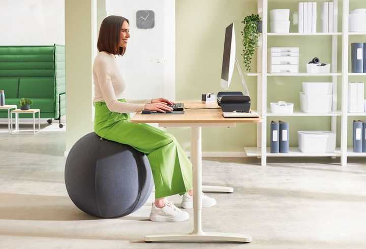 Immagine prodotto Leitz Sedile Ball Active Ø 55cm grigio velluto (55 cm)