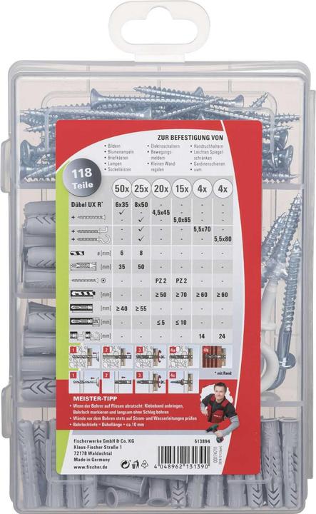 Produktbild Fischer Meister-Box - UX + S + H (118 Stk.)