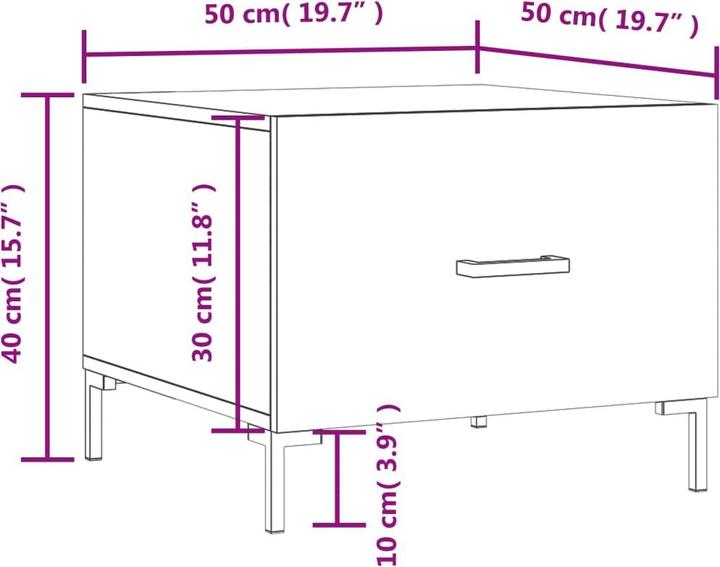Produktbild vidaXL Couchtisch (50 x 50 x 40 cm)